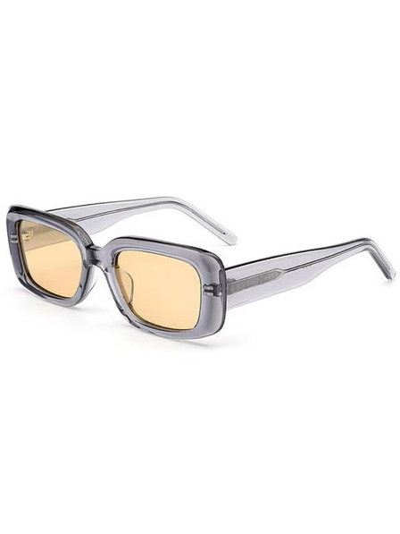 VEYREY VeyRey hranatéacetátové polarizačné slnečné okuliare Xep transparentná obíjačka žltésklá