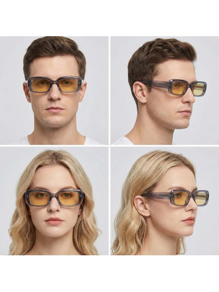 VEYREY VeyRey hranatéacetátové polarizačné slnečné okuliare Xep transparentná obíjačka žltésklá