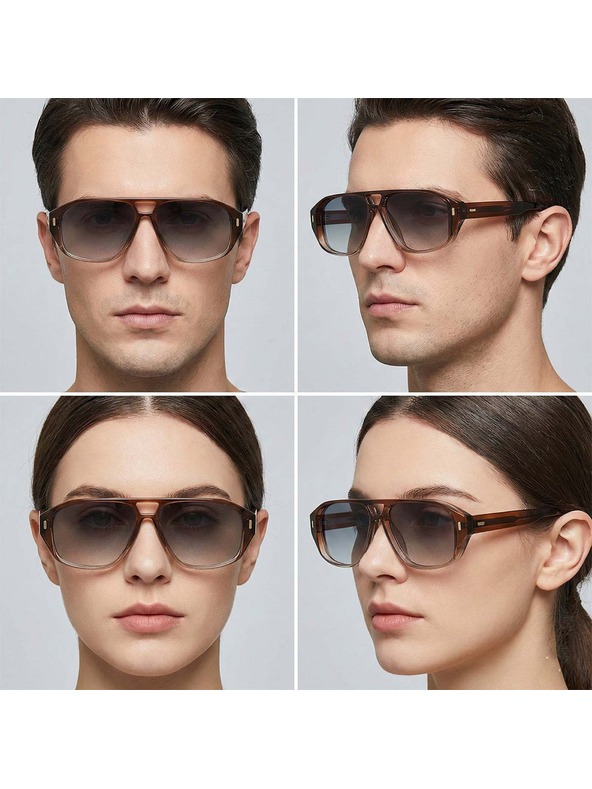 VEYREY VeyRey pilotky slnečné okuliare Prexail hnedá obruba čierna skla