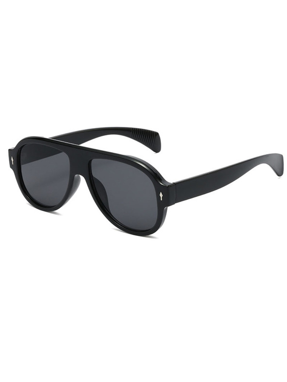 VEYREY VeyRey pilotky slnečné okuliare Monoeet čierna obruba čierna skla