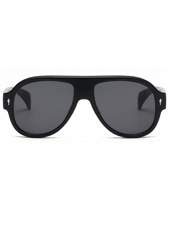 VEYREY VeyRey pilotky slnečné okuliare Monoeet čierna obruba čierna skla