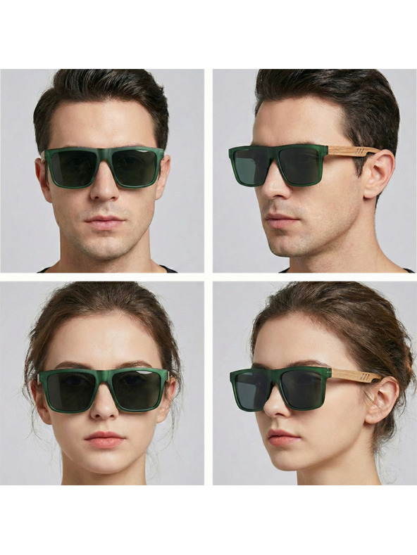 VEYREY VeyRey nerd polarizačné slnečné okuliare Surance zelená obruba čierna skla