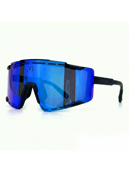 VEYREY VeyRey športové slnečné okuliare Semihoof čierna obruba modrá skla