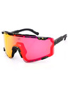 VEYREY VeyRey športové slnečné okuliare Semihoof čierna obruba červená skla