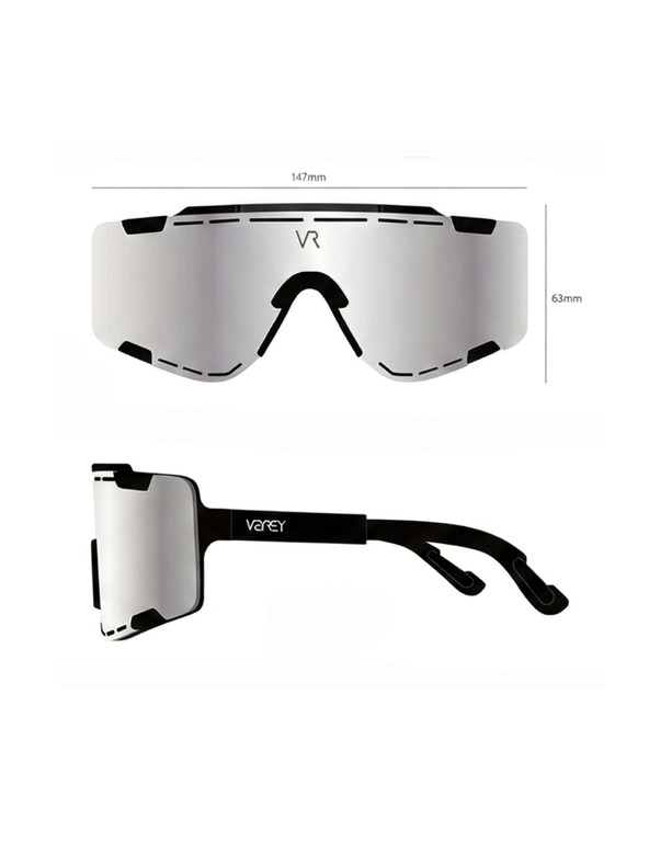 VEYREY VeyRey športové slnečné okuliare Semihoof čierna obruba červená skla