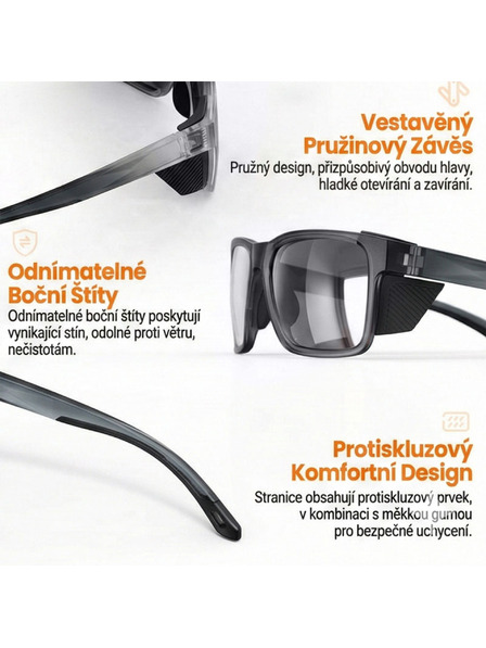 VEYREY VeyRey športové polarizačné slnečné okuliare Binow sivá obruba čierna skla