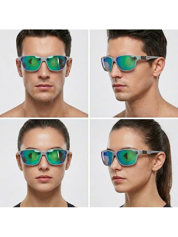 VEYREY VeyRey športové polarizačné slnečné okuliare Nuf sivá obruba zelená skla