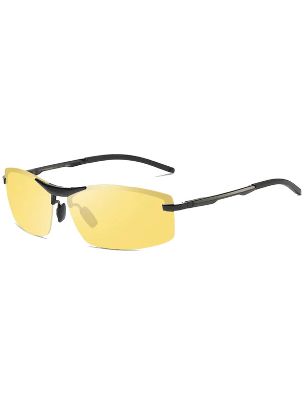 VEYREY VeyRey pánske športové pánske slnečné okuliare polarizačné Fresno strieborná obruba žltá skla