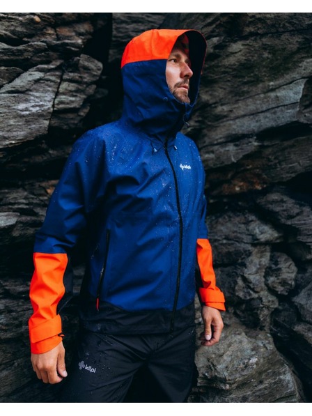 Kilpi Pánska nepremokavá hardshellová bunda Kilpi MAMBA-M Tmavo modrá