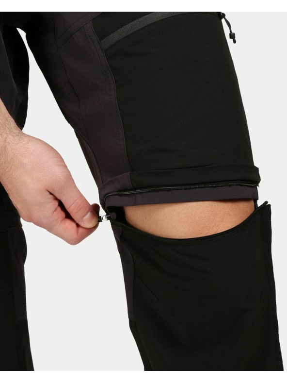 Kilpi Pánske outdoorové odopínateľné nohavice Kilpi HOSIO-M čierna