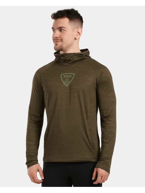 Kilpi Pánska bežecká a funkčná mikina Kilpi AILEEN-M Khaki