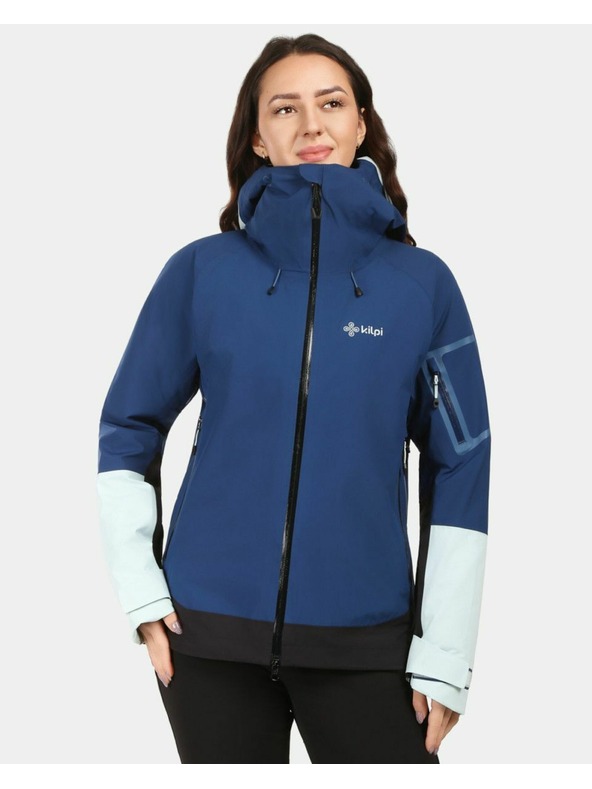 Kilpi Dámska hardshellová nepremokavá bunda Kilpi MAMBA-W Tmavo modrá