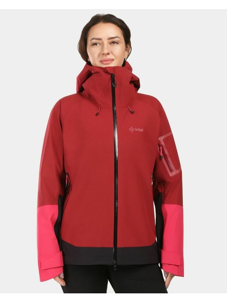 Kilpi Dámska nepremokavá bunda Kilpi MAMBA-W Dark Red