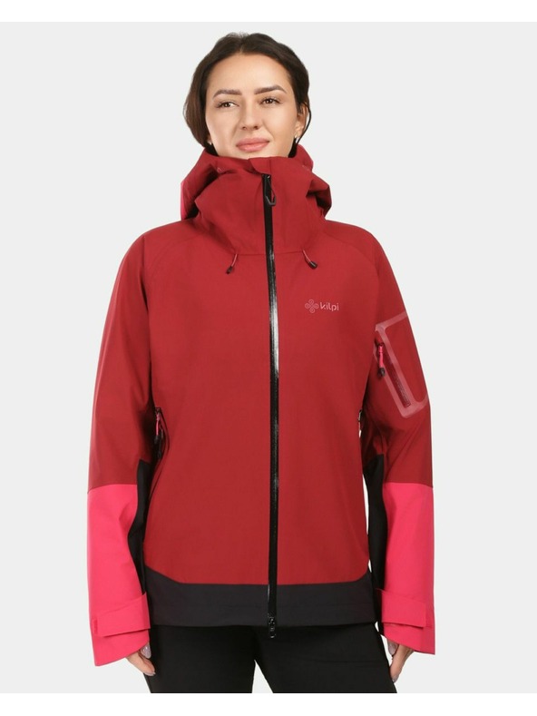 Kilpi Dámska nepremokavá bunda Kilpi MAMBA-W Dark Red
