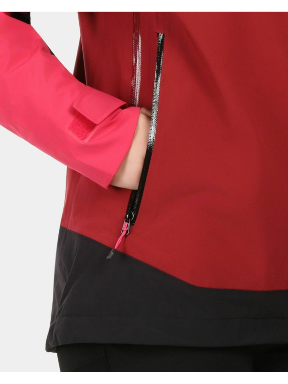 Kilpi Dámska nepremokavá bunda Kilpi MAMBA-W Dark Red