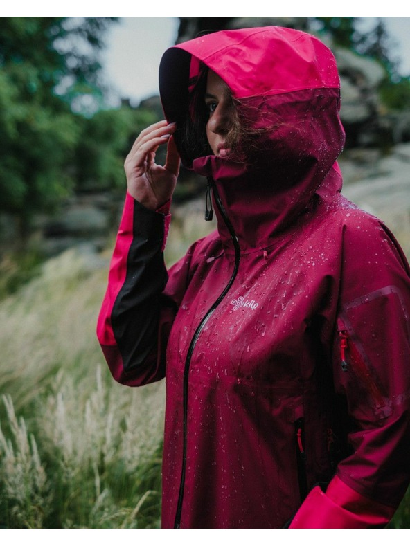 Kilpi Dámska nepremokavá bunda Kilpi MAMBA-W Dark Red