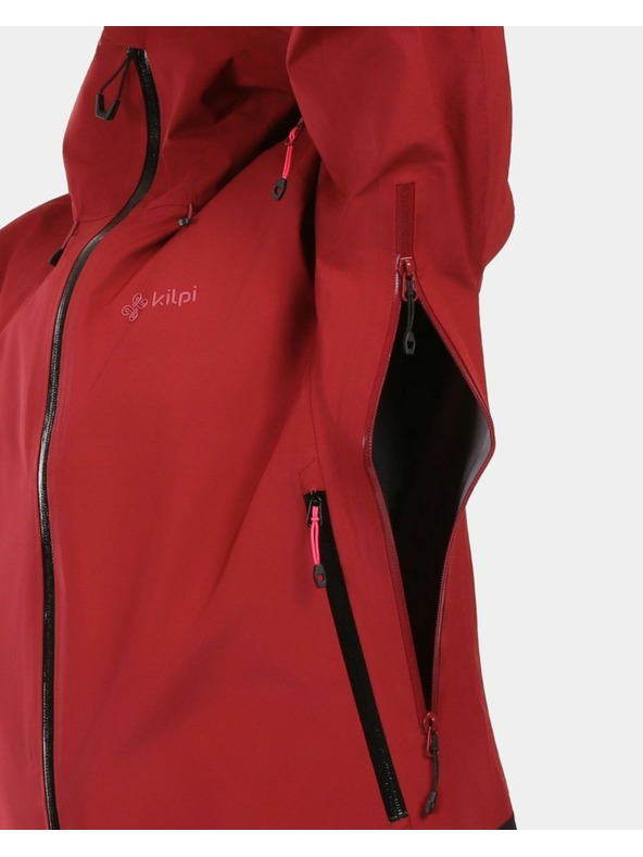 Kilpi Dámska nepremokavá bunda Kilpi MAMBA-W Dark Red