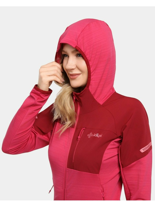 Kilpi Dámska funkčná mikina s kapucňou Kilpi MEMPHIS-W Ružová