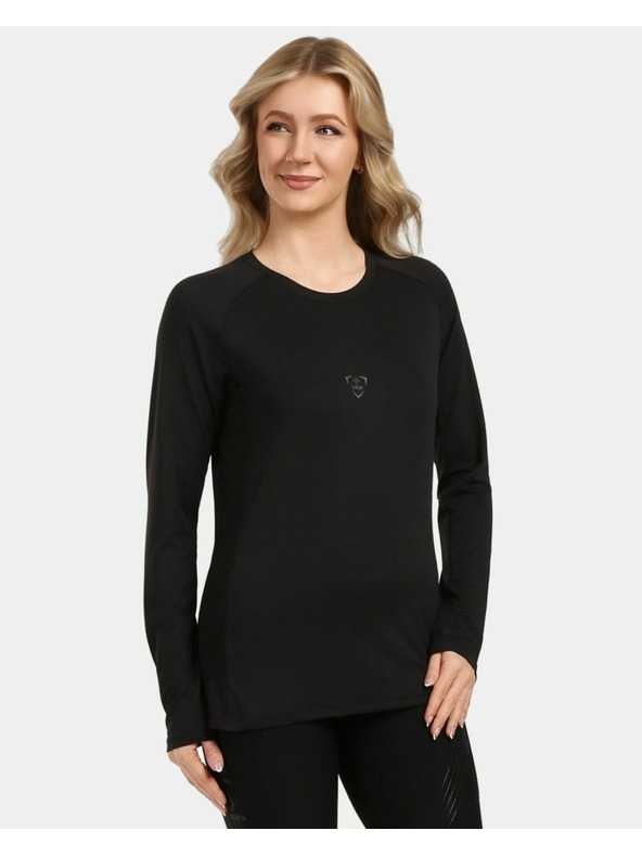 Kilpi Dámske funkčné tričko s dlhým rukávom Kilpi SPOLETO-W Čierna