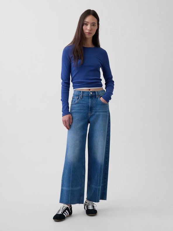 GAP Džínsy High Rise Stride wide-leg ankle GAP