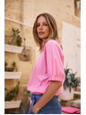 Moodo Blúzka s naduvanými rukávmi ružová Moodo
