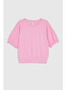 Moodo Blúzka s naduvanými rukávmi ružová Moodo