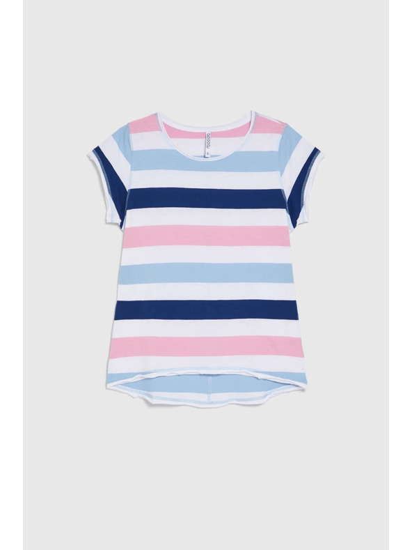 Moodo Tričko s pruhmi modré Moodo