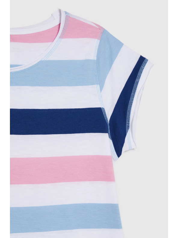 Moodo Tričko s pruhmi modré Moodo