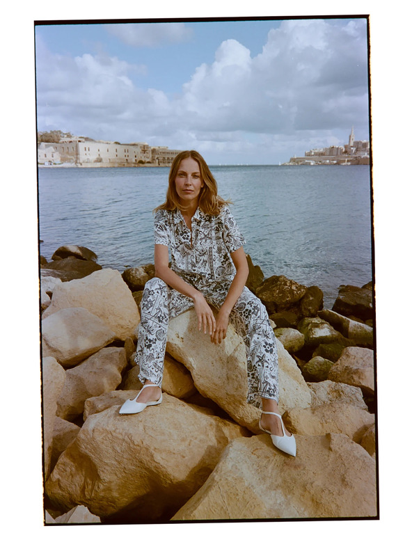 Moodo Vzorovaná košeľa tmavo modrá Moodo