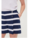 Moodo Šortky s pruhmi námorníckej modrej farby Moodo