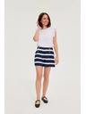 Moodo Šortky s pruhmi námorníckej modrej farby Moodo