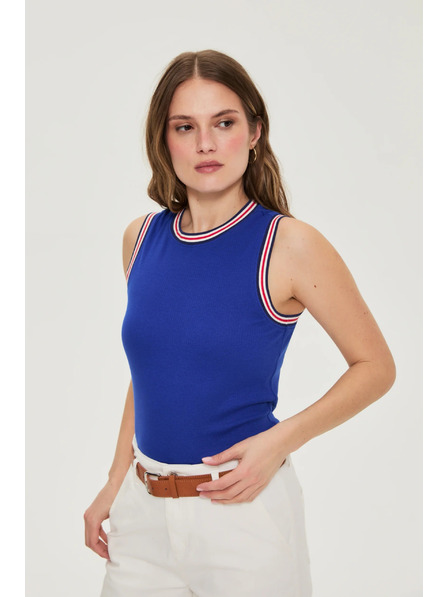 Moodo Bavlnený top modrý Moodo