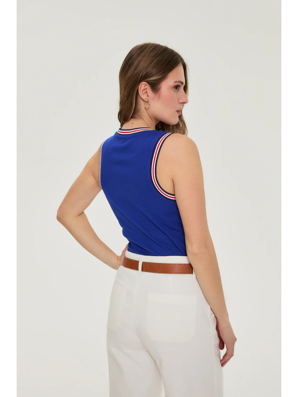 Moodo Bavlnený top modrý Moodo