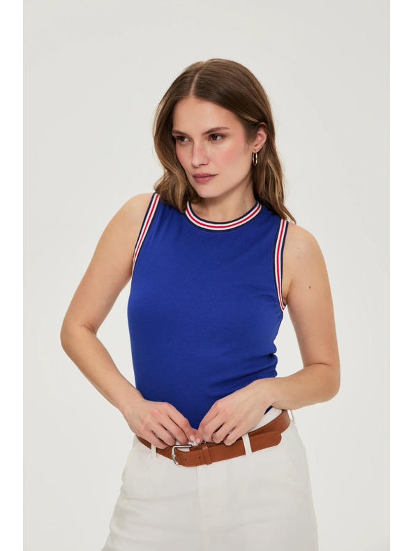 Moodo Bavlnený top modrý Moodo