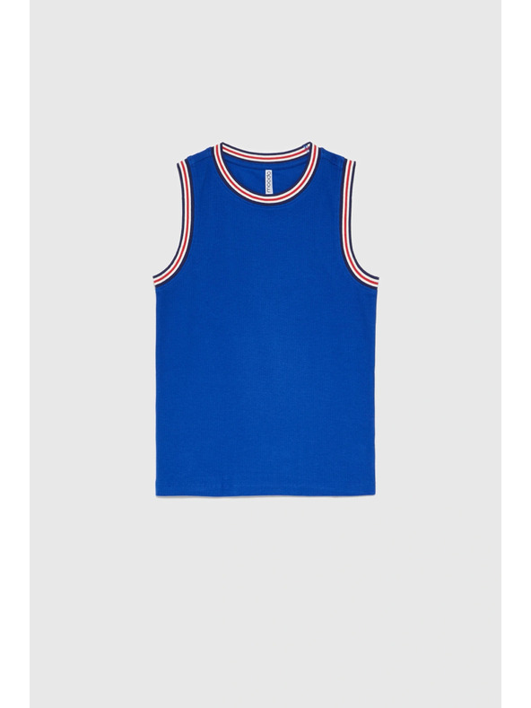 Moodo Bavlnený top modrý Moodo