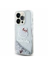 Hello Kitty Hello Kitty Liquid Glitter Electroplating Head Logo Zadný Kryt pre iPhone 13 Pro Transparent