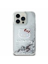 Hello Kitty Hello Kitty Liquid Glitter Electroplating Head Logo Zadný Kryt pre iPhone 13 Pro Transparent