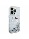 Hello Kitty Hello Kitty Liquid Glitter Electroplating Head Logo Zadný Kryt pre iPhone 13 Pro Transparent
