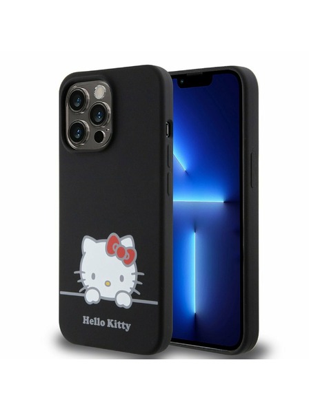 Hello Kitty Hello Kitty Liquid Silicone Daydreaming Logo Zadný Kryt pre iPhone 13 Pro Black