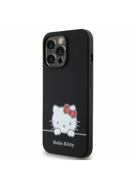 Hello Kitty Hello Kitty Liquid Silicone Daydreaming Logo Zadný Kryt pre iPhone 13 Pro Black