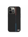 BMW BMW PU Triangles Tricolor Line Zadný Kryt pre iPhone 13 Pro Max Black
