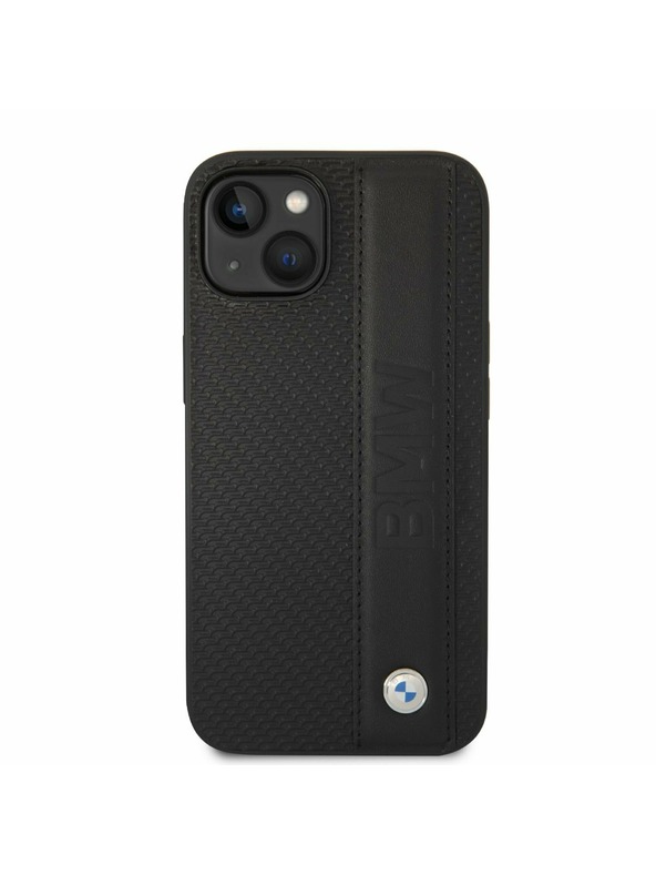 BMW BMW Signature Leather Big Logo Zadný Kryt pre iPhone 14 Plus Black