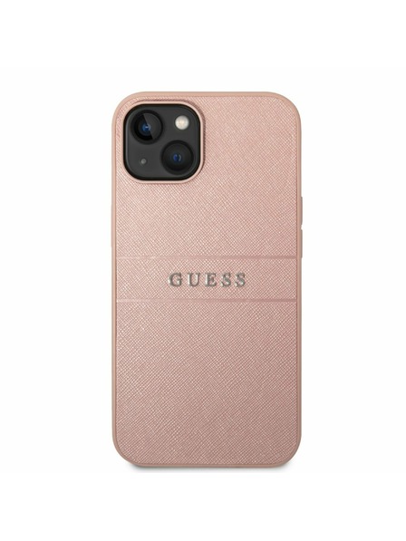 Guess Guess PU Leather Saffiano Zadný Kryt pre iPhone 14 Plus Pink