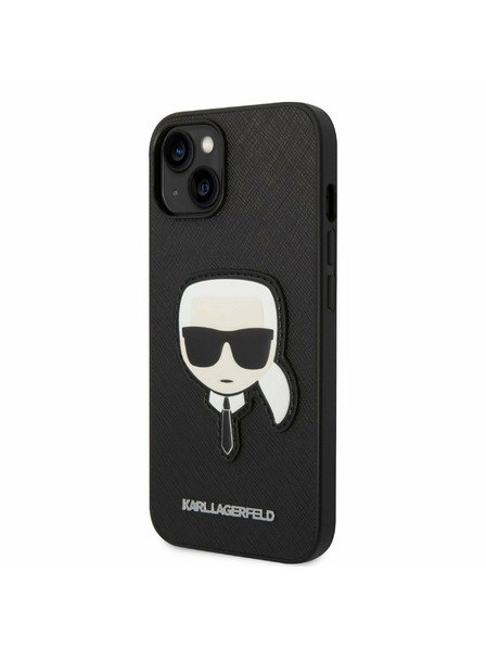Karl Lagerfeld Karl Lagerfeld PU Saffiano Karl Head Zadný Kryt pre iPhone 14 Plus Black