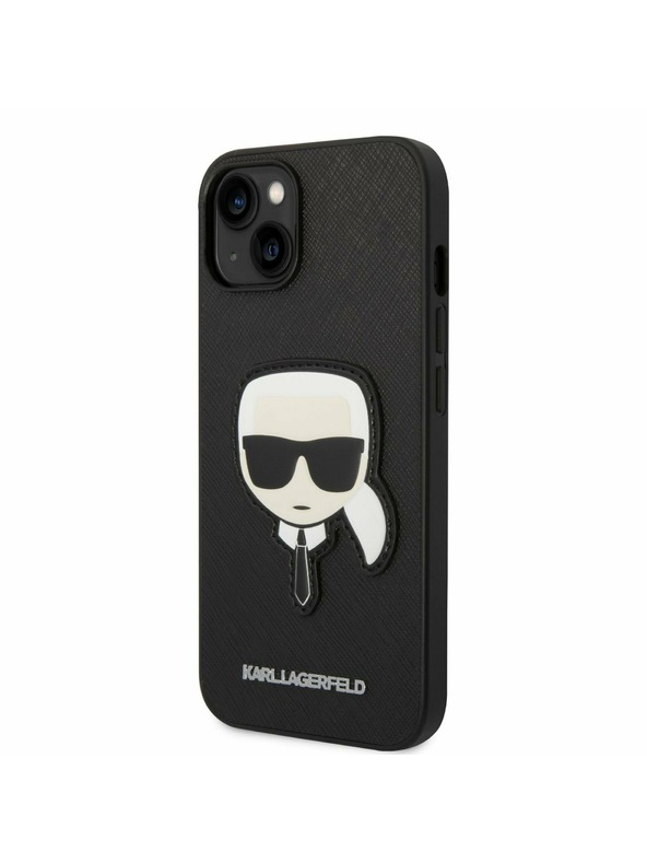 Karl Lagerfeld Karl Lagerfeld PU Saffiano Karl Head Zadný Kryt pre iPhone 14 Plus Black
