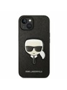 Karl Lagerfeld Karl Lagerfeld PU Saffiano Karl Head Zadný Kryt pre iPhone 14 Plus Black