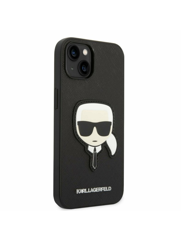 Karl Lagerfeld Karl Lagerfeld PU Saffiano Karl Head Zadný Kryt pre iPhone 14 Plus Black
