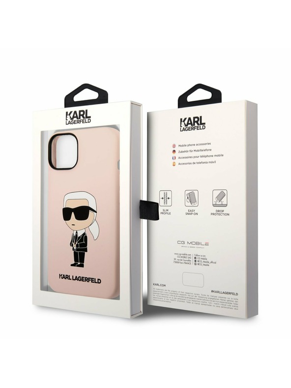 Karl Lagerfeld Karl Lagerfeld Liquid Silicone Ikonik NFT Zadný Kryt pre iPhone 14 Plus Pink