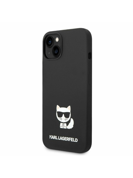 Karl Lagerfeld Karl Lagerfeld Liquid Silicone Choupette Zadný Kryt pre iPhone 14 Plus Black