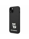 Karl Lagerfeld Karl Lagerfeld Liquid Silicone Choupette Zadný Kryt pre iPhone 14 Plus Black